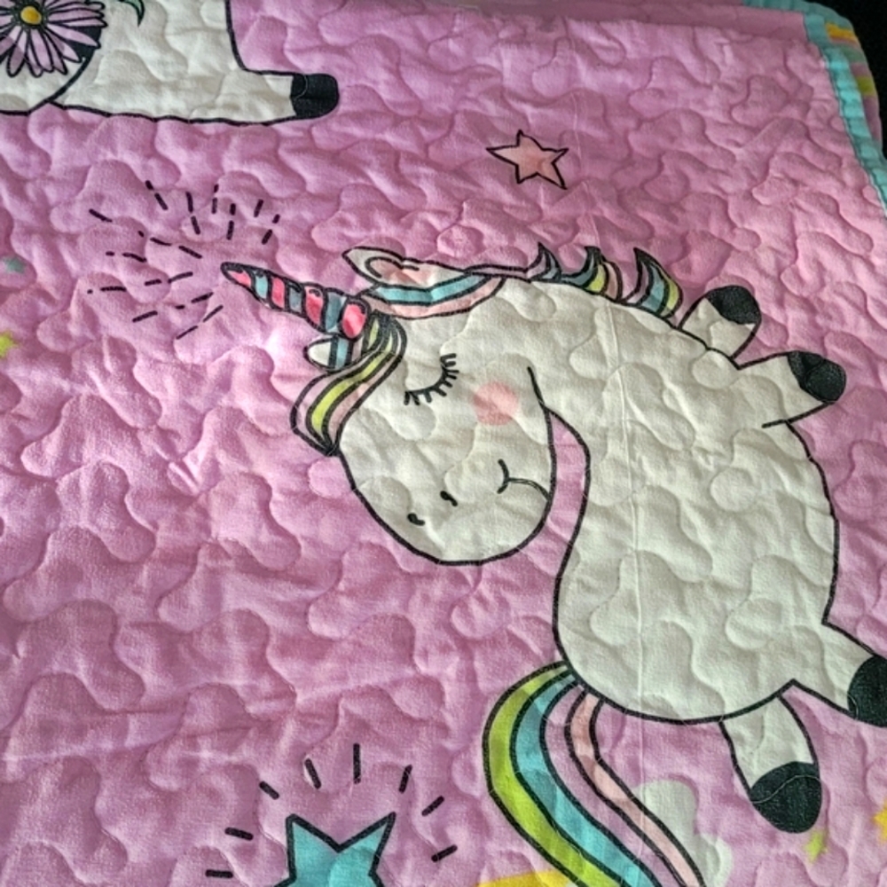 Unicorn Dreams Pink Quilt